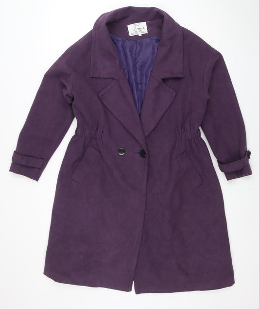 Womens UK Size L Leazie Purple Overcoat
