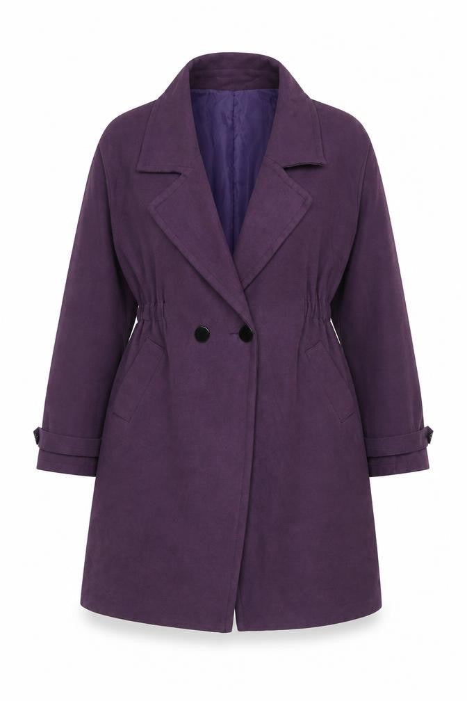 Womens UK Size L Leazie Purple Overcoat