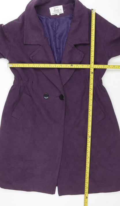 Womens UK Size L Leazie Purple Overcoat