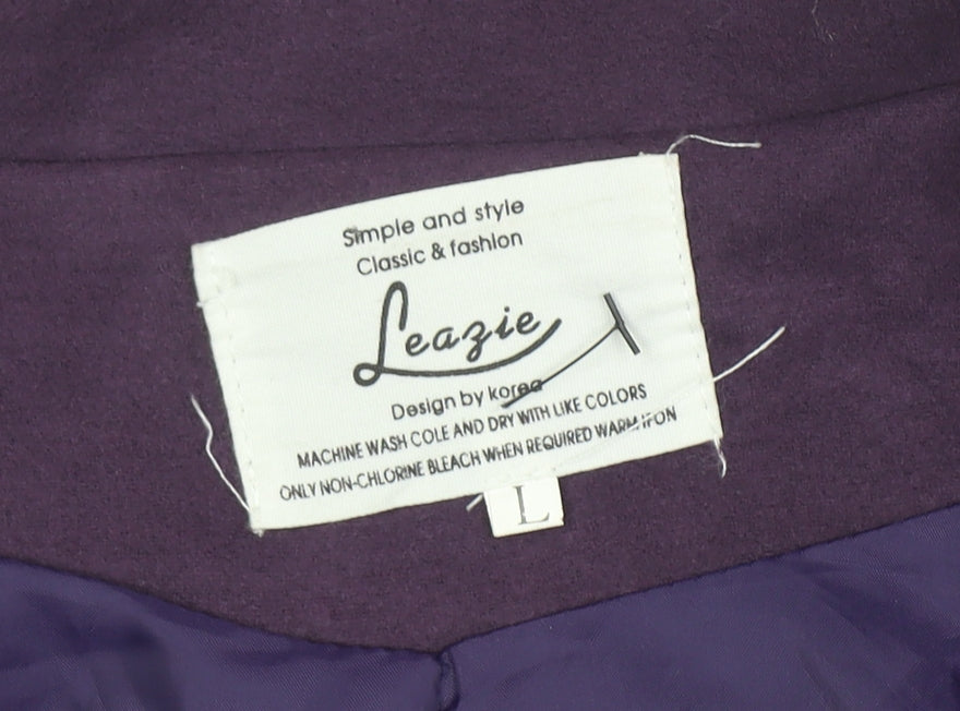 Womens UK Size L Leazie Purple Overcoat