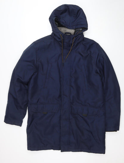 Mens UK Size S Avenue Blue Parka Coat