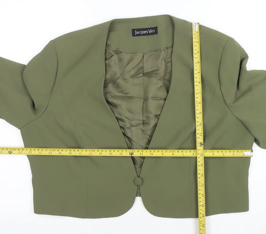 Womens UK Size 20 Jacques Vert Regular Green Blazer