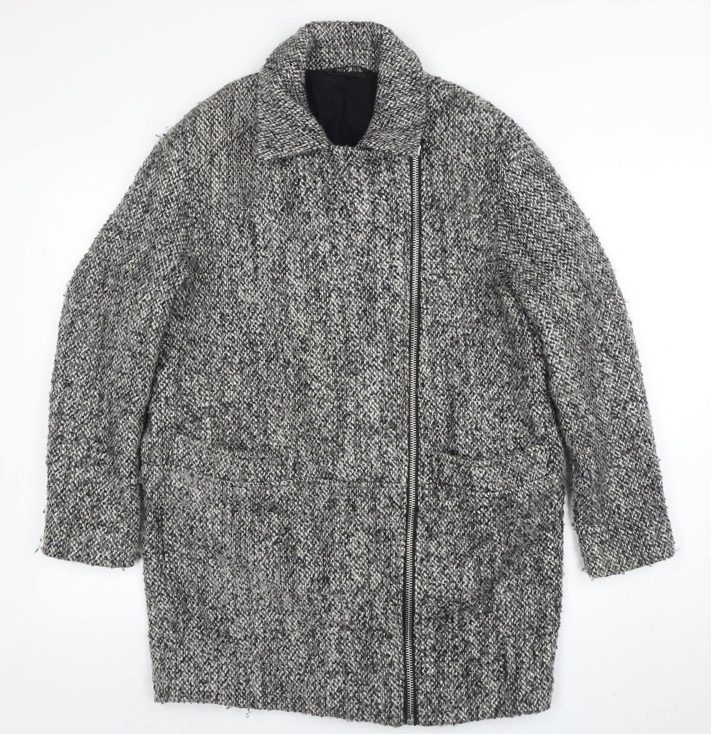 Womens UK Size 10 Topshop Grey Overcoat