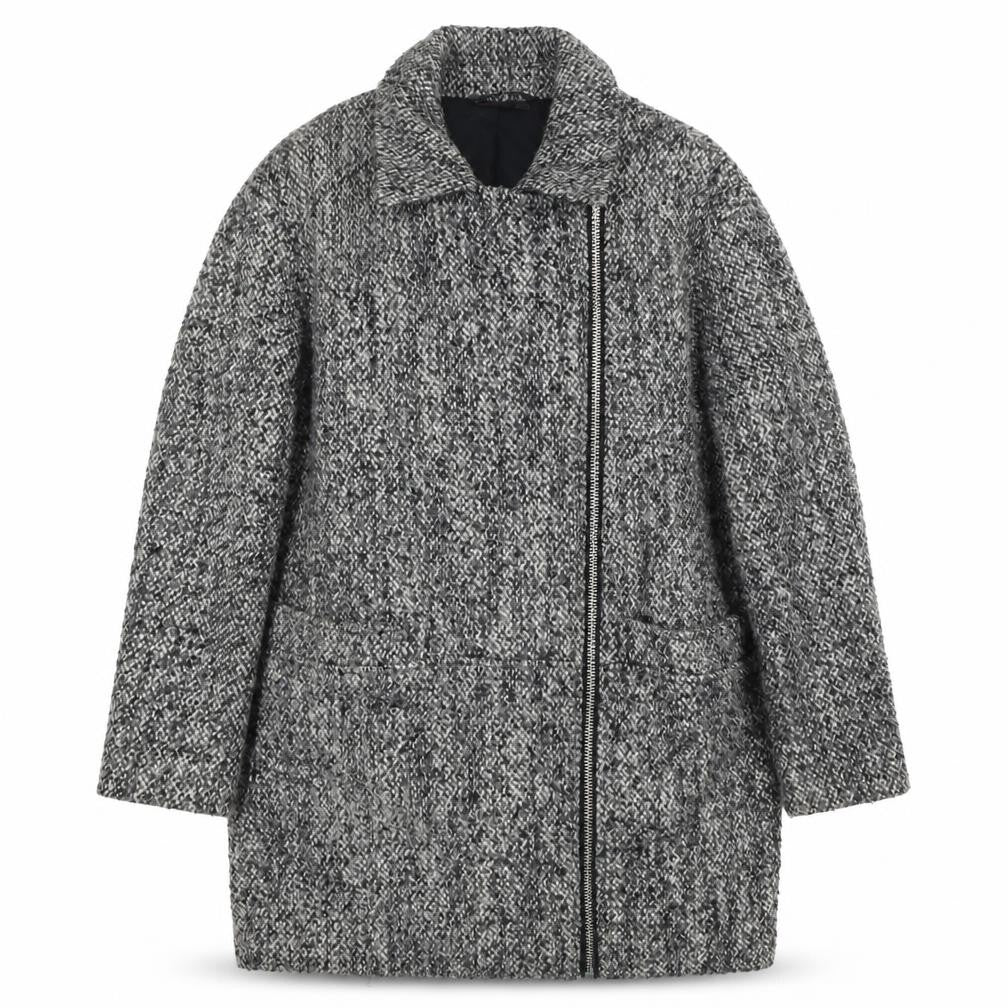Womens UK Size 10 Topshop Grey Overcoat