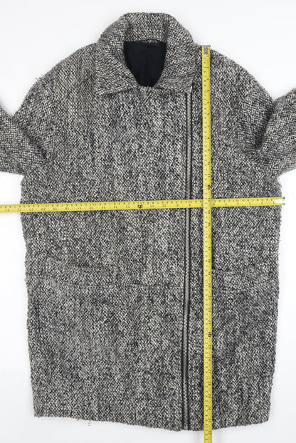 Womens UK Size 10 Topshop Grey Overcoat