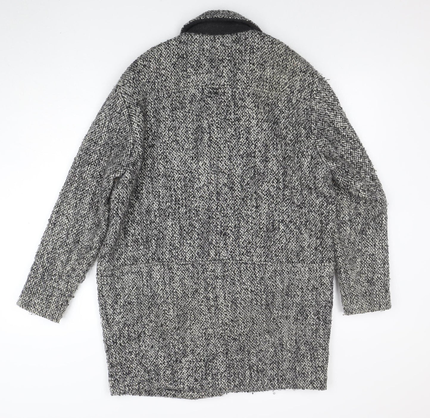 Womens UK Size 10 Topshop Grey Overcoat
