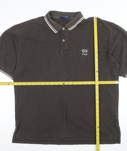 Pringle Mens Black Polo Shirt L 100% Cotton Classic Fit Casual