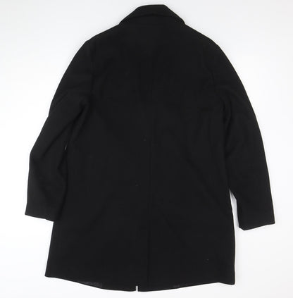 Womens UK Size 14 Dorothy Perkins Black Overcoat