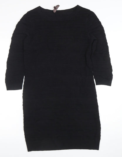 Great Plains London Women's Black S Bodycon Knit Dress