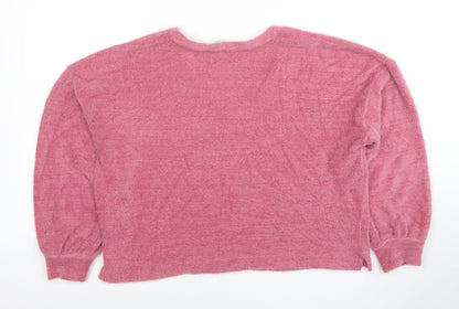 Womens UK Size M Marks and Spencer Pink Pullover Jumper