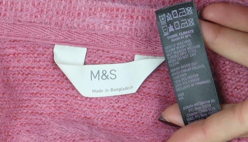 Womens UK Size M Marks and Spencer Pink Pullover Jumper