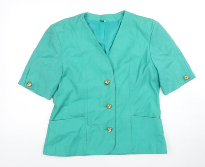 Womens UK Size 14 First Avenue Regular Green Suit Top