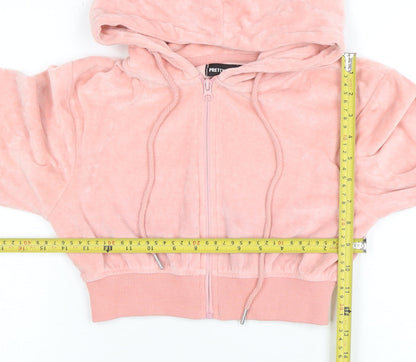 Womens UK Size 8 PRETTYLITTLETHING Pink Full Zip Hoodie