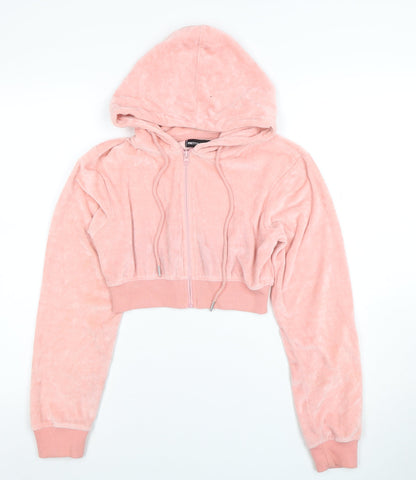 Womens UK Size 8 PRETTYLITTLETHING Pink Full Zip Hoodie