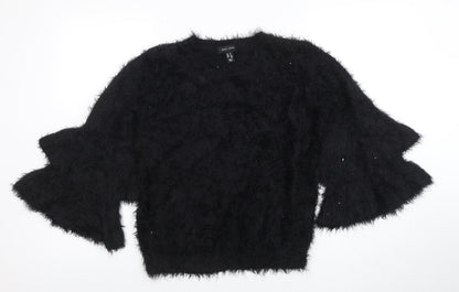 Womens UK Size M New Look Black Pullover Jumper