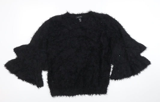 Womens UK Size M New Look Black Pullover Jumper