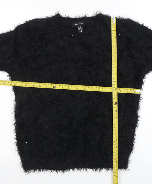 Womens UK Size M New Look Black Pullover Jumper