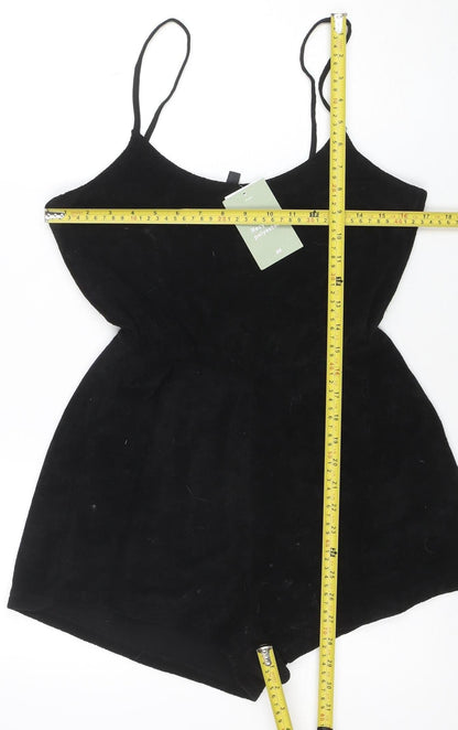 H&M Divided Women's Black Playsuit Size S Sleeveless Polyester Blend