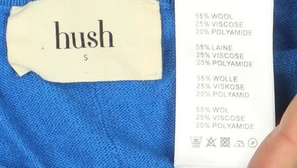 Womens UK Size S Hush Blue Pullover Jumper