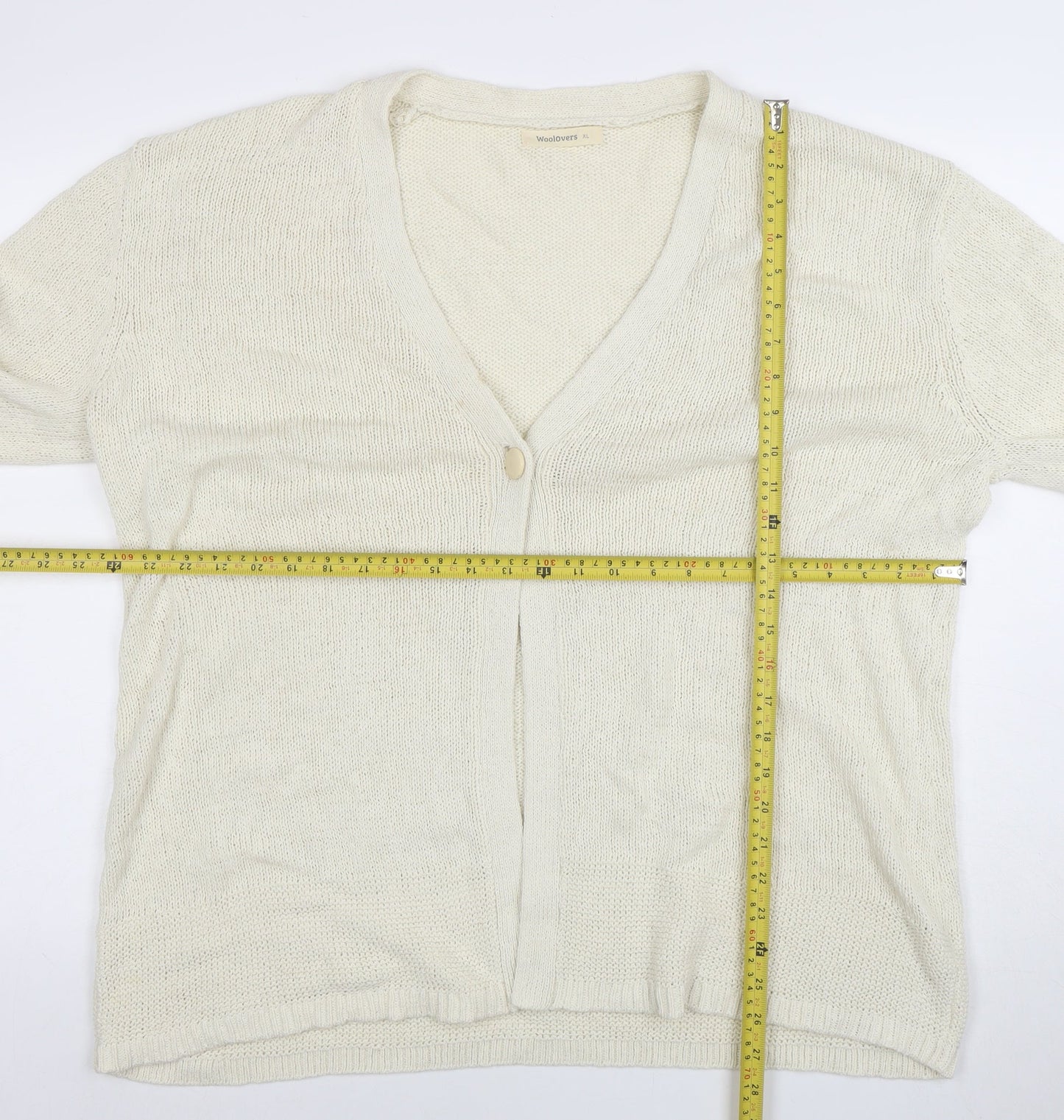 Womens UK Size XL Woolovers Ivory Cardigan Jumper