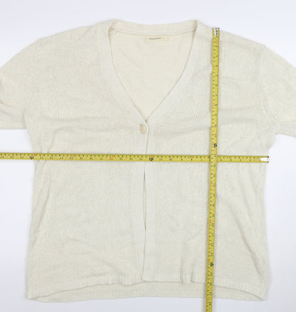 Womens UK Size XL Woolovers Ivory Cardigan Jumper