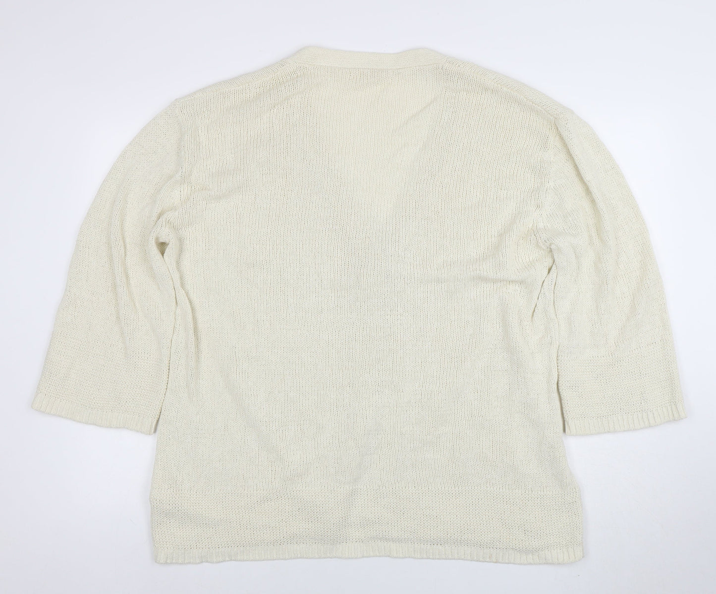 Womens UK Size XL Woolovers Ivory Cardigan Jumper