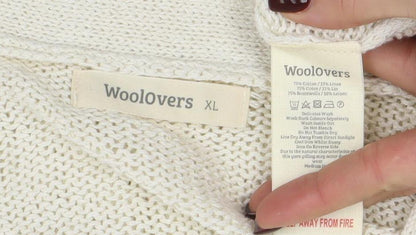 Womens UK Size XL Woolovers Ivory Cardigan Jumper
