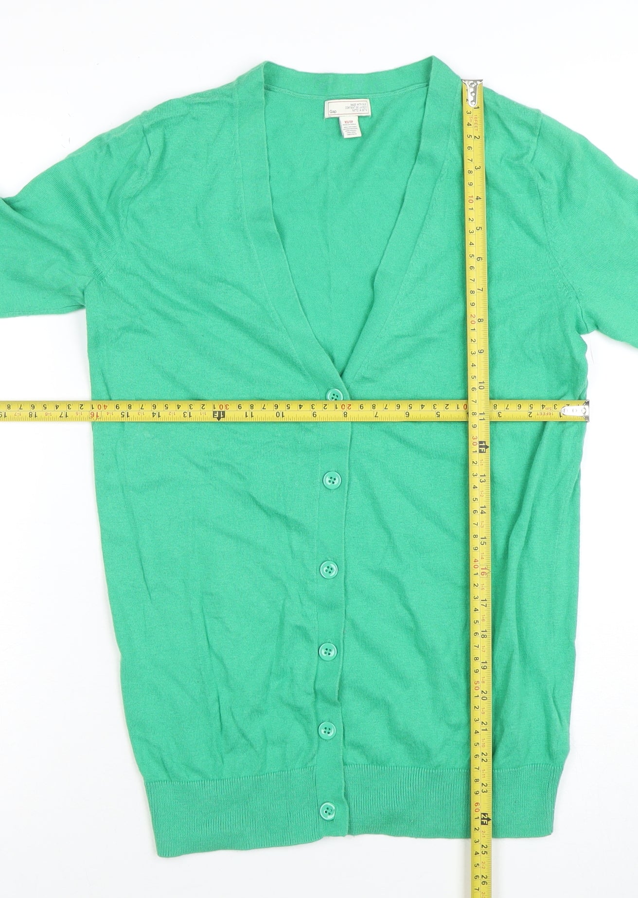 Womens UK Size XS Gap Green Cardigan Jumper