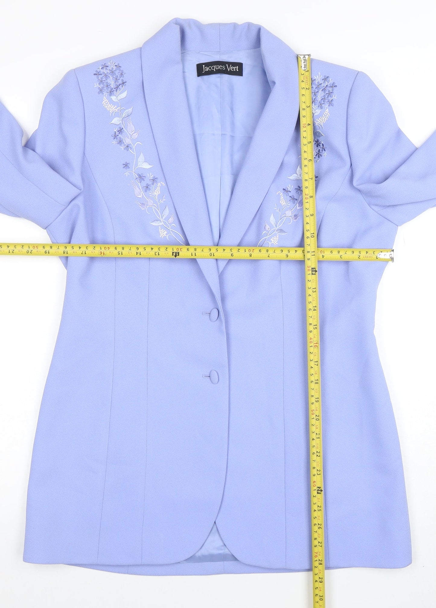Womens UK Size 12 Jacques Vert Regular Blue Blazer