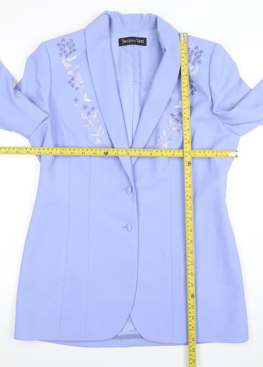Womens UK Size 12 Jacques Vert Regular Blue Blazer