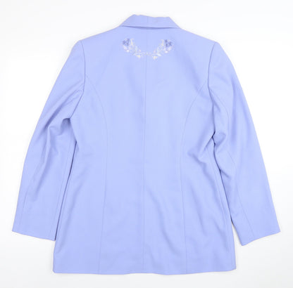 Womens UK Size 12 Jacques Vert Regular Blue Blazer