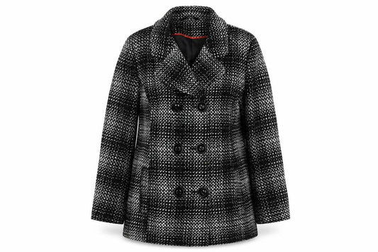 Womens UK Size 16 Classic Black Pea Coat