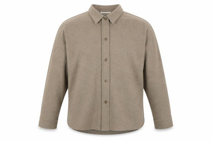 Uniqlo Men Beige Flannel Button Jacket M Lined Casual