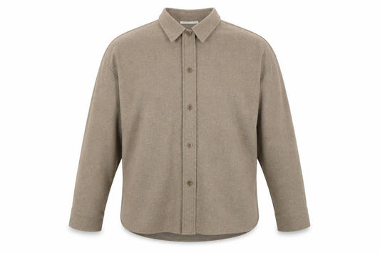 Uniqlo Men Beige Flannel Button Jacket M Lined Casual