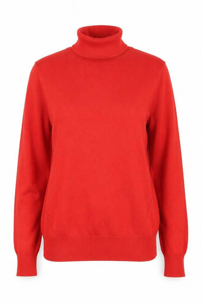 Oasis Women Red Roll Neck Knit Jumper Size M