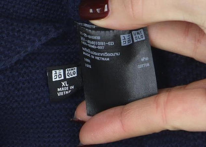 Womens UK Size XL Uniqlo Blue Pullover Jumper