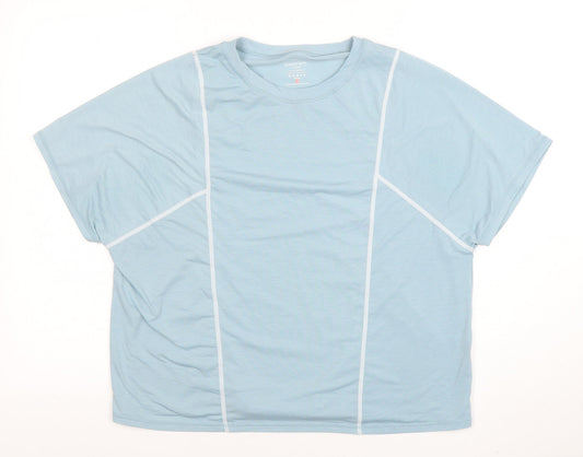 Womens UK Size L Sweaty Betty Blue Gym & Training Running & Jogging Yoga T-Shirt