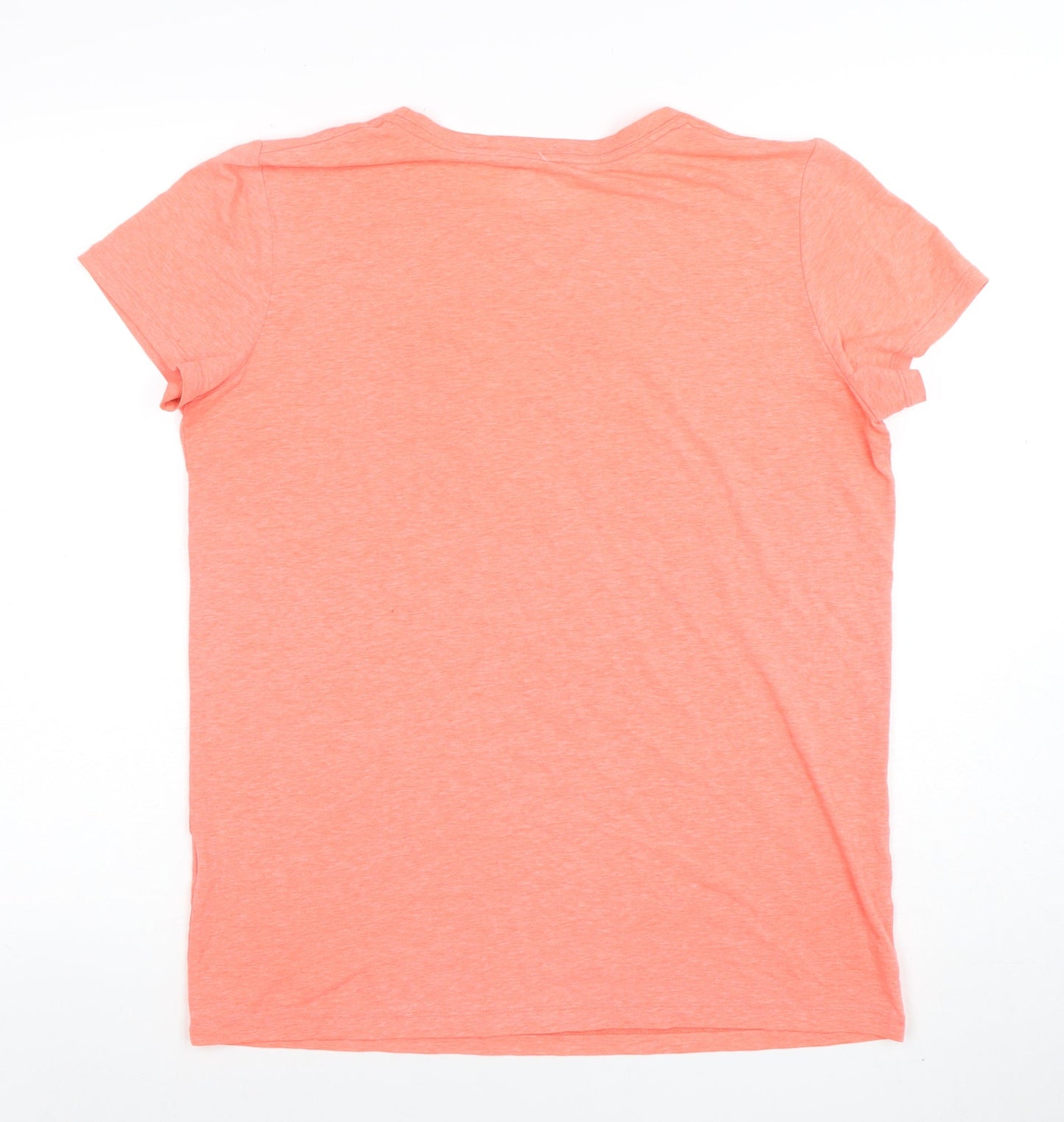 Womens UK Size M Under armour Orange Gym & Training Running & Jogging Yoga T-Shi