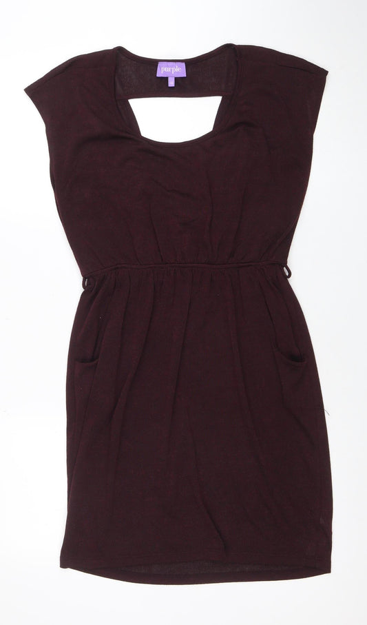Womens UK Size 14 Purple Bodycon Dress