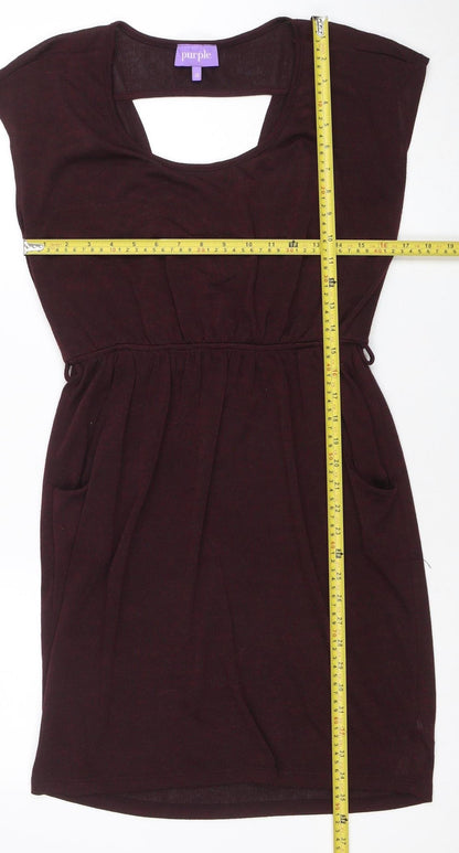 Womens UK Size 14 Purple Bodycon Dress