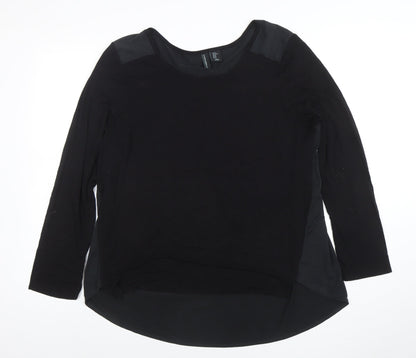 Womens UK Size XL Cynthia Rowley Black Basic Blouse
