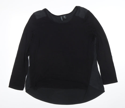 Womens UK Size XL Cynthia Rowley Black Basic Blouse