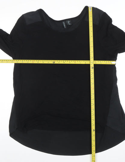 Womens UK Size XL Cynthia Rowley Black Basic Blouse