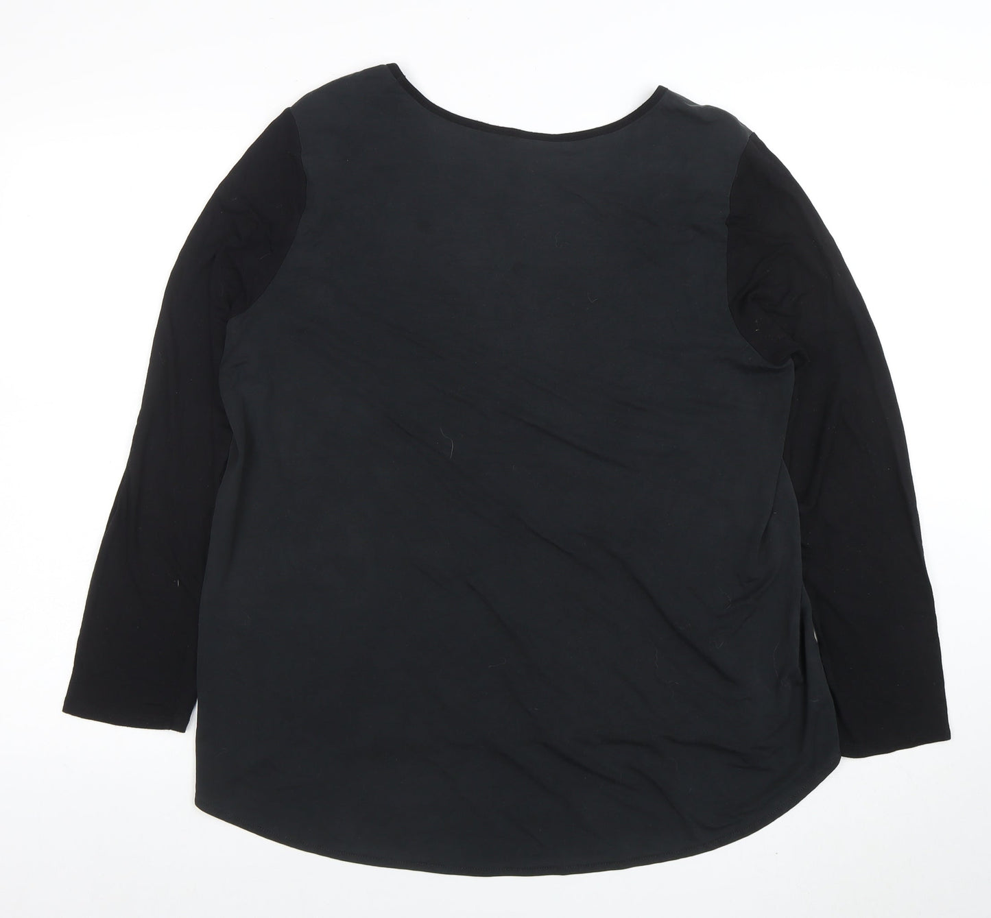 Womens UK Size XL Cynthia Rowley Black Basic Blouse