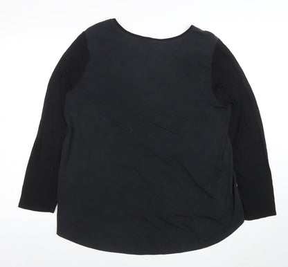 Womens UK Size XL Cynthia Rowley Black Basic Blouse