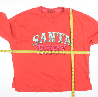 Womens UK Size L NEXT Red Basic T-Shirt