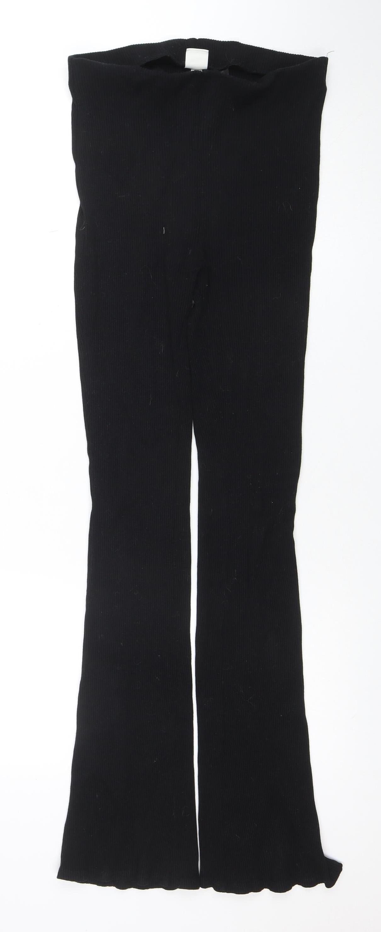 Womens UK Size M H&M Slim Fit Leggings Black Trousers