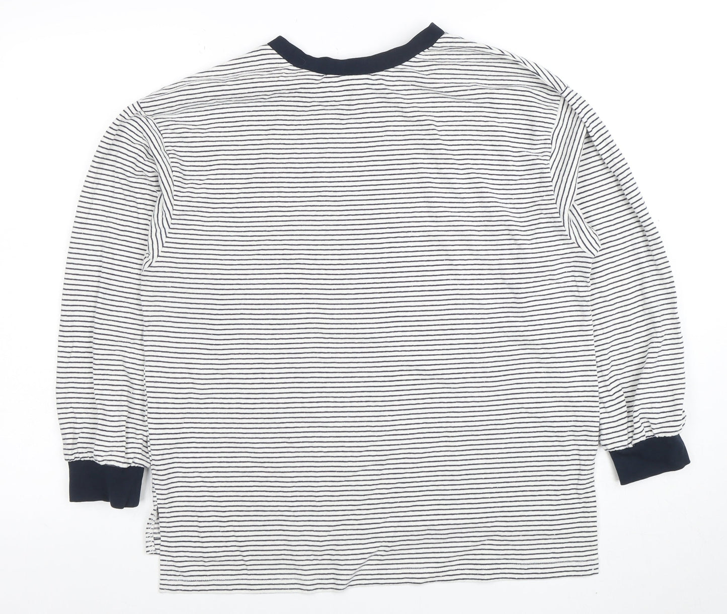 Womens UK Size 10 ASOS White Ringer T-Shirt