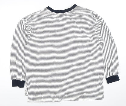 Womens UK Size 10 ASOS White Ringer T-Shirt