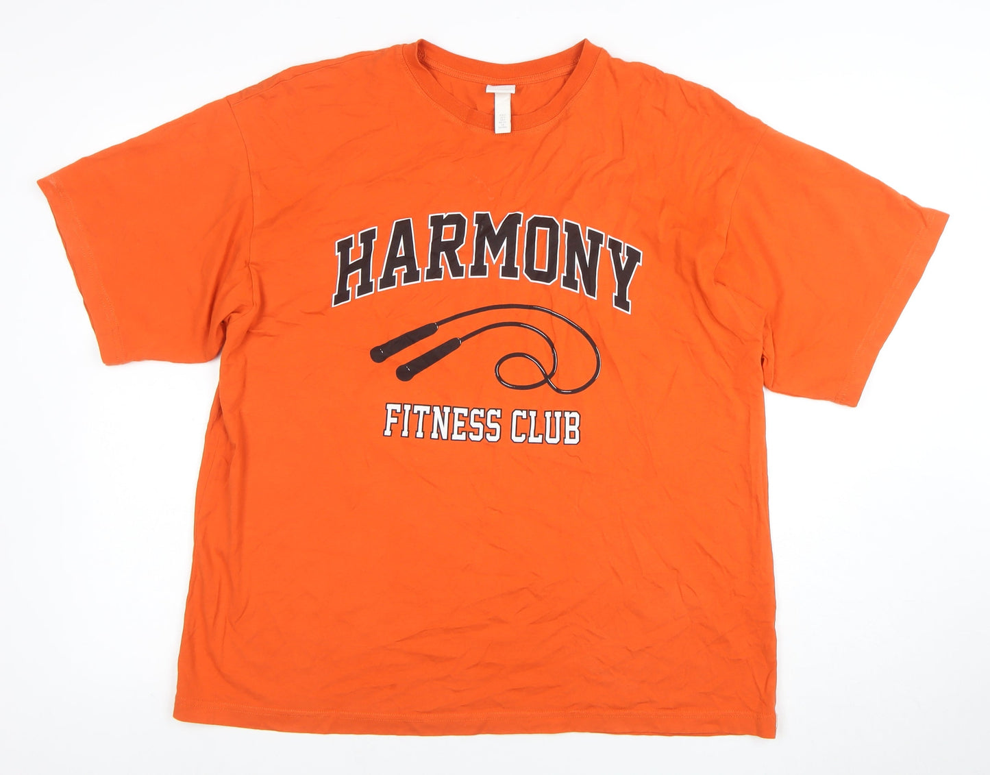 Womens UK Size S H&M Orange Basic T-Shirt